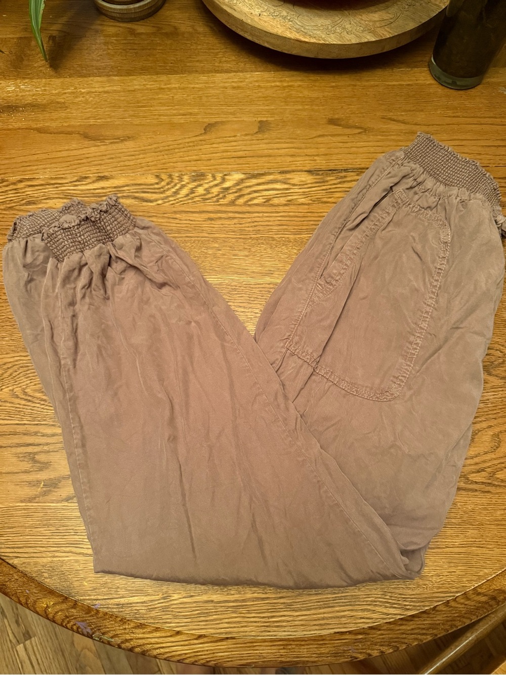 Love Tree Taupe Elastic-Waist Casual Joggers